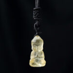 Buddha Stones Various Crystal Amethyst Pink Crystal White Crystal Citrine Buddha Carved Spiritual Healing Necklace Pendant Decoration (Extra 30% Off | USE CODE: FS30) Necklaces & Pendants BS Citrine Necklace&Pendant