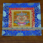 Buddha Stones Prayer Altar Mat Meditation Strength Endless Knot Vajra Man-Bcu Kalachakra Auspicious Symbols Prayer Altar BS 9
