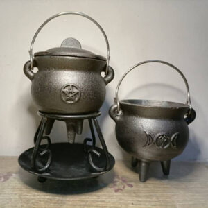 Buddha Stones Cast Iron Cauldron Prayer Altar Burning Holder Incense Sage Smudging Rituals Use Items Prayer Altar BS main
