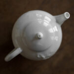 Buddha Stones White Plum Pine Bamboo Engraved Design Ceramic Teapot Teapot BS 7