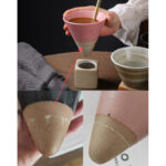 Buddha Stones Vintage Gradient Ceramic Coffee Mug Tea Latte Espresso Coffee Cup With Base 200ml Coffee Mug BS 22