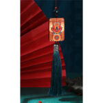 Buddha Stones PiXiu Ebony Wood Luck Wealth Tassel Car Hanging Decoration Car Hanging Decoration BS 5