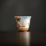 Buddha Stones Dragon Phoenix Flowers Ceramic Teacup Kung Fu Tea Cup 50ml Cup BS Phoenix 4.5cm*5.3cm*50ml