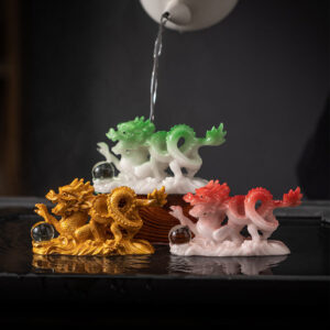 Buddha Stones Year Of The Dragon Color Changing Resin Luck Success Tea Pet Home Figurine Decoration Decorations BS main