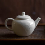 Buddha Stones White Plum Pine Bamboo Engraved Design Ceramic Teapot Teapot BS Bamboo(150ml)