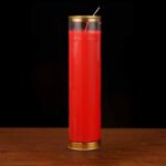 Meditation Prayer Altar Candle Buddhist Temple Rituals Use Items (Extra 30% Off | USE CODE: FS30) Prayer Altar Candles BS Red Large (7 Days)