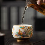 Buddha Stones Dragon Phoenix Auspicious Clouds Ceramic Teacup Kung Fu Tea Cup Cup BS 9
