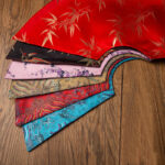 Buddha Stones Vintage Sea Wave Bamboo Plum Blossom Embroidered Cup Mat Pad Tea Cup Coaster Kung Fu Tea Mat Tea Mat BS 1