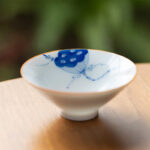 Buddha Stones Mandala Flower Koi Fish Lotus Bird Persimmons Teacup Kung Fu Tea Cup 50ml Cup BS Blue Lotus Pod 8.3cm*3.3cm*50ml