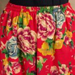 Buddha Stones Ethnic Style Red Green Flowers Print Harem Pants With Pockets Women's Harem Pants BS 5