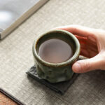 Buddha Stones Handcrafted Simple Cracked Ice Texture Chinese Jianzhan Ceramic Teacup Kung Fu Tea Cup Jian Zhan Tea Cup BS 7