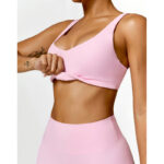 Buddha Stones Gym Sports Yoga Backless Bra Crop Tank Top Shorts 2-Piece Outfit BS 39