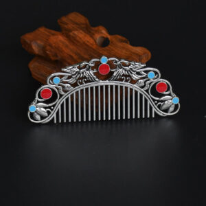 Buddha Stones Lucky Dragon Phoenix Protection Strength Comb Comb BS Double Phoenix