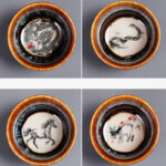 Buddha Stones 12 Chinese Zodiac Pattern Ceramic Teacup Kung Fu Jian Chinese Zhan Tea Cup 73ml Jian Zhan Tea Cup BS 21