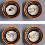 Buddha Stones 12 Chinese Zodiac Pattern Ceramic Teacup Kung Fu Jian Chinese Zhan Tea Cup 73ml Jian Zhan Tea Cup BS 20