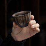 Buddha Stones Lotus Pod Leaf Flower Auspicious Clouds Ceramic Teacup Kung Fu Tea Cup Cup BS 11