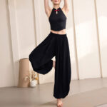 Buddha Stones Simple Design Trousers Sports Fitness Yoga Women's Yoga Pants Pants BS 23