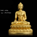 Buddha Stones Shakyamuni Amitabha Medicine Buddha Figurine Serenity Copper Statue Home Decoration Decorations BS 10 cm Shakyamuni