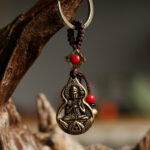 Buddha Stones  Mahasthamaprapta Bodhisattva Buddha Blessing Keychain Key Chain BS 1