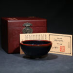 Buddha Stones Handmade Blue Francolinus Spot Chinese Jianzhan Ceramic Teacup Kung Fu Tea Cup Bowl Jian Zhan Tea Cup BS 15