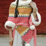 Buddha Stones Tibetan Multicolored Striped Shawl Winter Cozy Travel Scarf Wrap Tibetan Shawl BS 14