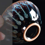 Buddha Stones Lotus Peacock Dragon Phoenix Koi Fish Ceramic Teacup Gold Silver Inlaid Tea Cups 120ml Cup BS 6