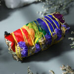 Buddha Stones Red Rose Forget-me-not Colorful Daisy Smudge Stick for Home Cleansing Incense Healing Meditation Smudge Sticks Rituals Incense BS 4