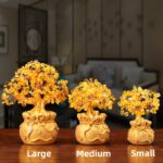 Buddha Stones Natural Citrine Money Tree Gemstone Ornament - Feng Shui for Prosperity Decoration BS 1