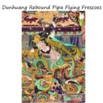 Buddha Stones Dunhuang Rebound Pipa Flying Frescoes 100% Mulberry Silk Scarf Premium Grade 6A Dunhuang Shawl Silk Scarf BS 35