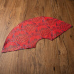 Buddha Stones Vintage Sea Wave Bamboo Plum Blossom Embroidered Cup Mat Pad Tea Cup Coaster Kung Fu Tea Mat Tea Mat BS Dark Red Sea Wave Tea Mat 58*25cm