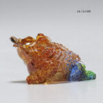 Buddha Stones Feng Shui Frog Handmade Liuli Crystal Art Piece Wealth Home Office Decoration Decorations BS 8*7*6cm
