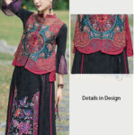 Buddha Stones Vintage Style Embroidery Flower Tang Suit Design Sleeveless Vest Waistcoat BS 26