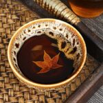 Buddha Stones Maple Leaf Colorful Ceramic Teacup Home Tea Cups Cup BS 25