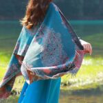 Buddha Stones Tibetan Vine Leaves Pattern Design Shawl Cozy Travel Scarf Wrap Tibetan Shawl BS 25