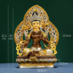 Buddha Stones Bodhisattva Green Tara Hope Copper Statue Decoration Decorations BS 16