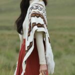 Buddha Stones Tibetan Triangular Shawl Striped Tassels Winter Cozy Travel Scarf Wrap Tibetan Shawl BS 8