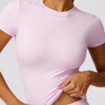 Buddha Stones Women Short Sleeve T-Shirt Top High Waist Leggings Pants For Sports Yoga 2-Piece Outfit BS 59