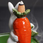 Year of the Rabbit Carrot Mushrooms Rabbit Ceramic Bunny Blessing Incense Burner (Extra 30% Off | USE CODE: FS30) Incense Burner BS 6