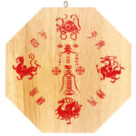 Buddha Stones Feng Shui Bagua Map Peach Wood Balance Energy Map Mirror Bagua Map BS 6