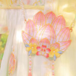 Buddha Stones Luck Embroidery Lotus Koi Fish Rabbit Flower Hanfu Bag Crossbody Bag Shoulder Bag Bag BS Lotus Flower