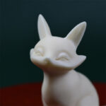 Buddha Stones Mini Nine-tailed Fox Ivory Fruit Protection Home Decoration Decorations BS 6