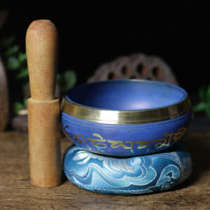 Buddha Stones Tibetan Sound Bowl Handcrafted for Relaxation Meditation Prayer Singing Bowl Set Singing Bowl BS main