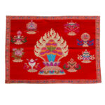 Buddha Stones Prayer Altar Mat Healing Meditation 8 Auspicious Symbols Mat Prayer Altar BS Red