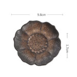 Buddha Stones Vintage Lotus Flower Ceramic Cup Mat Pad Tea Cup Coaster Kung Fu Tea Mat Cup Mat BS 12