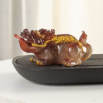 Buddha Stones Color Changing Small PiXiu Copper Coins Resin Tea Pet Wealth Home Figurine Decoration Decorations BS 2