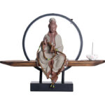 Buddha Stones Buddha Avalokitesvara Ceramic Lotus Relaxation Incense Burner Decoration Decorations Incense Burner BS 23
