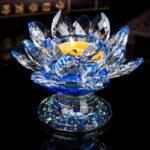 Buddha Stones Tibetan Lotus Candlestick Ornament Decoration BS 7