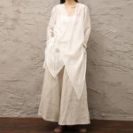 Buddha Stones Simple White Beige Pattern Meditation Spiritual Zen Practice Yoga Clothing Women's Clothes Clothes BS 10
