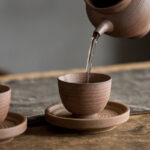 Buddha Stones Handcrafted Retro Brown Ceramic Teacup Kung Fu Tea Cup Cup BS 6