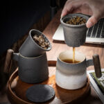 Buddha Stones Vintage Mountain Sea Ceramic Teacup Tea Cups Cup BS 8